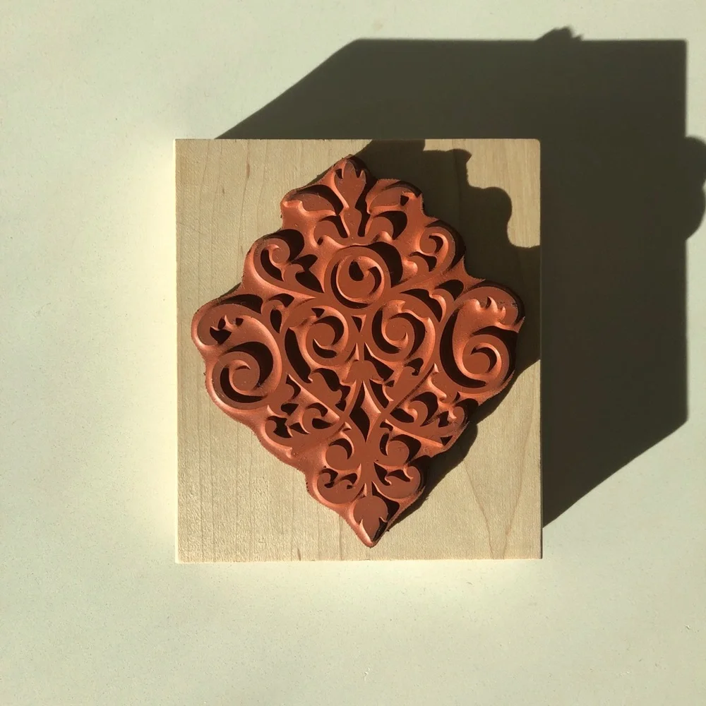 Paper Source Floral & Baroque Vintage Rubber Stamp Set